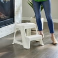 thumbnail image 4 of Gracious Living 16-Inch Two Step Home & Kitchen Stool, White (4 Pack), 4 of 10