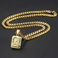 thumbnail image 3 of Initial 26 Letters Pendant Gold Stainless Steel Cuban Curb Chain Jewelry, 3 of 5