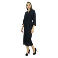 thumbnail image 3 of Bimba Peignoir Long Uni pour Femmes avec Ceinture, Modal Doux en Coton, Enveloppant, Rond, Uni, 3 of 6