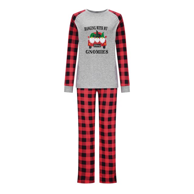 LSLJS Christmas Pajamas Pyjamas de Noël Assortis pour la Famille, Blouse Imprimée de Noël pour Femmes à Col Rond Hauts+pantalons Ensemble de Pyjamas Assortis pour la Famille, pour Adultes et Enfants Ensemble de Vêtements de Nuit des Fêtes