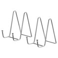 thumbnail image 1 of Unique Bargains 2Pack 4.3Inch Plate Stand for Display Iron Easel Plate Holder for Photo Silver, 1 of 5