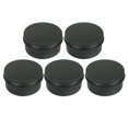 thumbnail image 3 of Transemion 5pcs Empty Aluminum Jars Cosmetic Screw Balm Lip Lid Cans Containers Black 80ml 1Set, 3 of 4