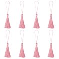 thumbnail image 1 of Unique Bargains 6.5' Silky Bookmark Tassels with Loop for DIY Craft Accessory, 8Pack Rose Pink, 1 of 5