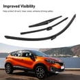 thumbnail image 3 of Windshield Window Wiper Blades, 3Pcs Reliable Performance Front Rear Wiper Blades Set  for Captur X87 2016 To 2024, 3 of 7