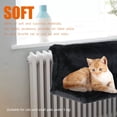 thumbnail image 3 of Cat Pet Animal Hanging Luxury Radiator Bed Warm Fleece Basket Cradle Hammock Metal Iron Frame, 3 of 6