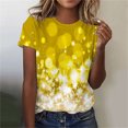 thumbnail image 2 of Dealovy T-Shirts pour Femmes Décontractés à Manches Courtes Tuniques Imprimées Col Ras du Cou Été Amples Confortables Blouses, 2 of 4