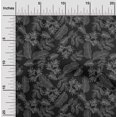 thumbnail image 2 of oneOone Georgette Viscose Black Fabric Tropical Line Drawing Leaf Sewing Craft Projects Fabric Prints By Yard 42 Inch Wide, 2 of 5