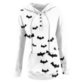 thumbnail image 4 of Women‘s New Christmas Halloween Bat Print Pullover Early Sweater Purple XL, 4 of 6