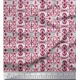 thumbnail image 1 of Soimoi Velvet Fabric Damask Ethnic Print Fabric by Yard 58 Inch Wide, 1 of 3