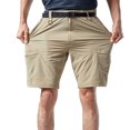 thumbnail image 3 of Zemub Men's Quick Dry Shorts Multi-pocket Training Hiking Pants(Khaki,XXL), 3 of 8