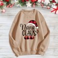 thumbnail image 1 of TIMIFIS Chandails de Noël pour Femmes Mignon Lettre Chapeau de Père Noël Imprimé Chandail Décontracté Grande Taille Manches Longues Col Rond chandail Chandail Hauts Cadeaux pour Femmes pour Noël, 1 of 3
