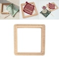 thumbnail image 4 of yuksok Durable Knitting Loom Handcrafts Wood Board Weaving DIY Needlework Crochet Tools 20x20cm, 4 of 9