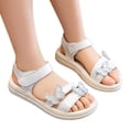 thumbnail image 3 of Kcodviy Children Shoes Summer Butterfly Size 5 Toddler Girl Sandals with Diamond Little Pool Slides for Kids Girl Soft Bottom Princess Toddler Size 6 Sandals, 3 of 9