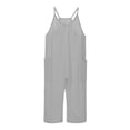thumbnail image 2 of Wdgfv Girls V Neck Sleeveless Jumpsuits Spaghetti Straps Harem Long Pants Rompers With Pockets Grey 4-5 Years, 2 of 6
