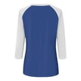 thumbnail image 3 of UPPADA 3/4 Shirts Chandails à Manches pour Femmes Mode Tendance Hauts Décontractés Col Rond Chandail Ample Confortable Doux Blouses Grande Taille Coupe Ample T - Décontractés Vêtements au Coude Chandails à Manches 3/4 pour Femmes Économie, 3 of 7