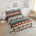 thumbnail image 4 of Erosebridal Tribal Aztec Bedding King Comforter Set, Bohomian Hippie Down Comforter, Triangle Geometric Decor, Reversible, 4 of 7