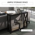 thumbnail image 4 of HOMCOM Table Console à 2 Niveaux Table d'Appoint de Sofa avec Tablette de Rangement pour Entrée, 4 of 10