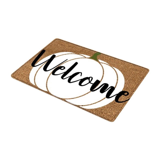 Fall Door Mat Outdoor Give Thanks Fall Welcome Mat Decoration Autumn Harvest Pumpkin Thanksgiving Doormat Fall Entrance Non Slip Rug Mats 31.5x20in