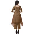 thumbnail image 4 of Moomaya Ensemble Kurti Kurta Pantalon pour Femmes Col Bateau Imprimé Robe 2 Pcs Tenue Ethnique, 4 of 6
