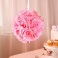 thumbnail image 1 of CHOK 2 Pack | 7” Mauve Flower Ball Silk Rose Pomander Kissing Ball, 1 of 11