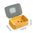 thumbnail image 3 of Soap Container With Lid, Usavan Cute Character Soap Holder for Clean Storage, Efficient Water Drainage Compact Portable Soap Box for Bathroom Travel Dorm, 3 of 6