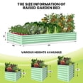 thumbnail image 2 of BeesClover Galvanized Raised Garden Bed, Large Outdoor Planter Box with Open Base & Safety Edge, Rustproof Steel for Vegetables, Flowers, Herbs, 2 of 9