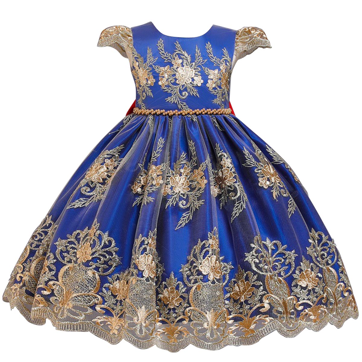 Robes de Demoiselles d'Honneur pour Filles Tout-Petits Princesse Robe de Fête de Mariage