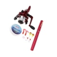 thumbnail image 3 of mmirethe Mini Canne à Pêche Portable de Poche en Forme de Stylo pour Poisson en Alliage d'Aluminium Moulinet Rouge, 3 of 6
