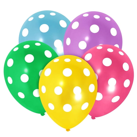 Way to Celebrate! 8 ballons en latex perlés multicolores de 30 cm avec motifs à pois