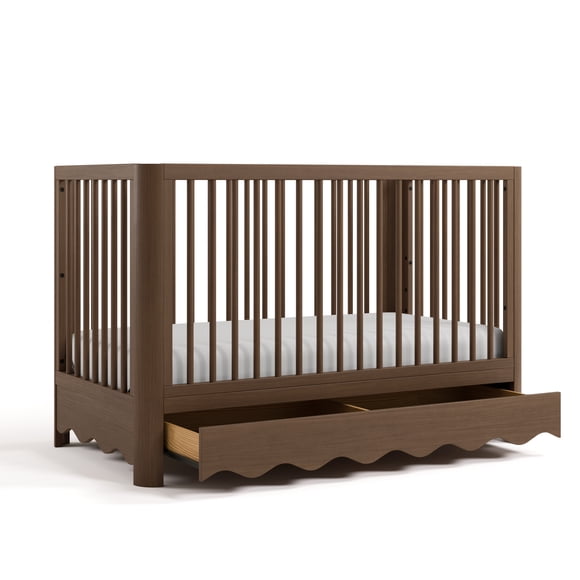 Lit d'enfant convertible 5 en 1 Storkcraft Casablanca avec tiroir, Noisette