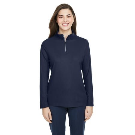 Core 365 Ladies' Fusion ChromaSoftâ„¢ Pique Quarter-Zip CE405W
