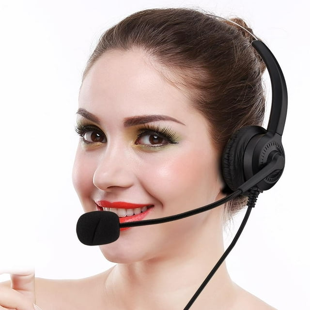 DEBGFS Casque Téléphonique Écouteurs de Centre d'Appels Fonction Muet Casque USB de Centre d'Appels Réduction de Bruit Casque USB de Centre d'Appels avec Microphone