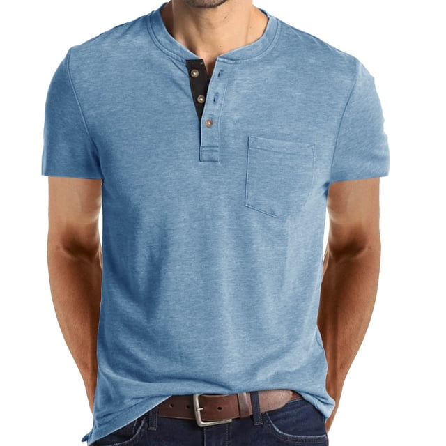 EGNMCR T Shirts for Man Men Short-Sleeve Beefy Muscle Basic Solid Pure Color Blouse Tee Shirt Top Gifts for Men