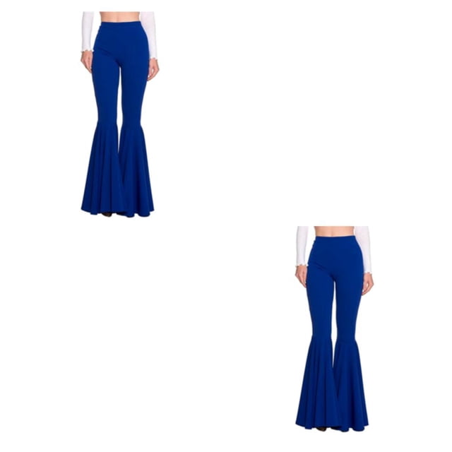 Transemion Stretchy Woman Pants Lightweight Multiple Sizes Available Comfortable Trousers navy blue L 2Set
