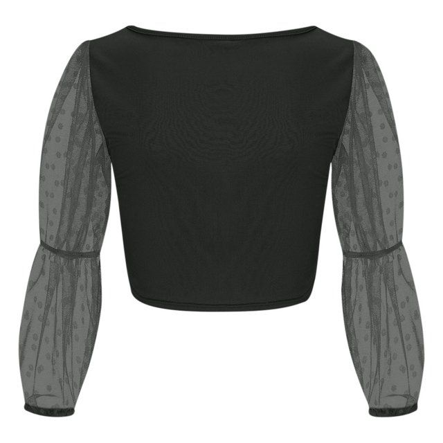 Blouse à Col Carré pour Femme, Chemise d'Été à Manches Longues Bouffantes et à Volants, Blouse Décontractée, Hauts