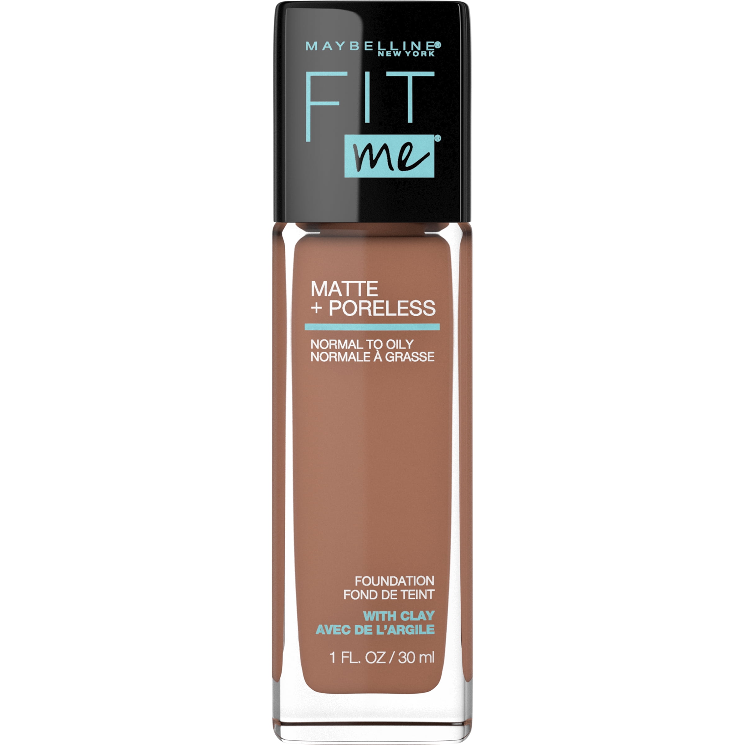 Maybelline New York Fit Me Matte + Poreless Foundation Makeup, Ultra-Lightweight Formula Controls Shine, for Normal to Oily Skin, 358 latte ,30 ml