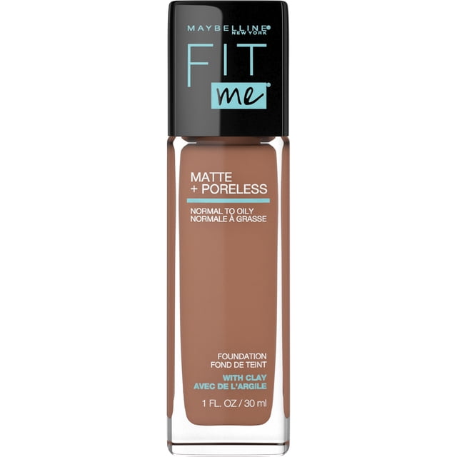 Maybelline New York Fit Me Matte + Poreless Foundation Makeup, Ultra-Lightweight Formula Controls Shine, for Normal to Oily Skin, 358 latte ,30 ml