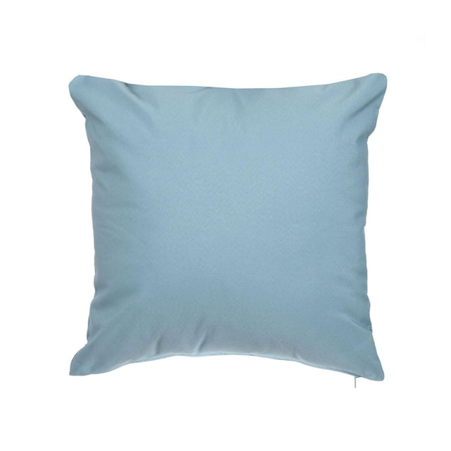 Gouchee Home Soleil Coussin Carré Intérieur/extérieur en Tissu Bleu Pâle en Oléfine Résistant à l'Eau avec Fermeture Éclair Latérale Dissimulée, 18 par 18 Pouces, Résistant à la Décoloration et Convenant à la Décoration de patio Intérieure et Extérieure, Souvent Utilisé pour Ajouter une Touche de Couleur et de Confort aux Zones d'Assise.