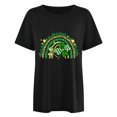 thumbnail image 2 of TopLLC St. Patrick's Day Patricks Day Chemises pour Femmes Hauts de Sarrau St Patricks Day Mode pour Dames St. Imprimé Léopard Manches Courtes Col Rond Chemise Femme Décontractée Ample, 2 of 4