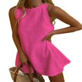 thumbnail image 1 of Femmes Débardeur Sans Manches Licol Robes d'Été Saint Jacques Dos Fermeture Éclair Plage Robe de Soleil, 1 of 2