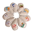 thumbnail image 2 of facefd 9Pcs Golf Iron Headcover Set Golf Club Head Cover Sleeve for Outdoor Sports Beige, 2 of 5