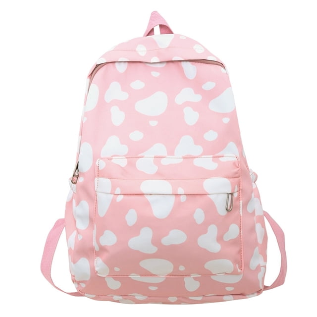 Aihimol Cute Cow Print Backpack Fashionable And Versatile Large Capacity Backpack Small And Fresh Student Backpack Casual Backpack