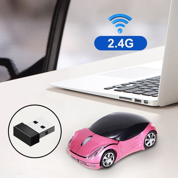 TopLLC 2.4GHz 1200DPI Car-Shape Wireless Optical Mouse USB Scroll Mice For PC Tablet Laptop Computer on Clearance