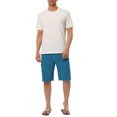 thumbnail image 2 of INSPIRE CHIC Men's Solid Board Shorts Quick Dry Swim Trunks with Elastic Waist & Drawstring 32 Blue, 2 of 7