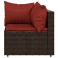 thumbnail image 5 of vidaXL 3 Piece Garden Lounge Set with Cushions Brown Poly Rattan, 5 of 5