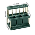 thumbnail image 3 of Kitchen Utensil Organizer Rack | Multifunctional Cutlery Knife Holder, Classified Storage for Forks Spoons Chopsticks, Double-Layer Plastic Stainless Steel, Water Drainage | White Green | 25x23x16cm, 3 of 9