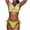 Mint Green, variant on High Waisted Bikini Set V-Neck Strappy Tight Fitting One Piece Swimsuit with Side Split, Solid Color Sexy Bathing Suit for Women Beach Pool