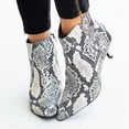 thumbnail image 4 of XZNGL Women Shoes Leopard Snake Print Ankle Boots Fine Heels Mid Heel Pointed Side Zip, 4 of 9