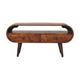 thumbnail image 1 of Artisan Furniture Solid Wood Chestnut Circular TV Stand, 1 of 8