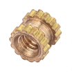 thumbnail image 4 of Embedded Nut,M2 Brass Cylinder Knurled Brass Insert Nut Moldedin Insert Striking Appearance, 4 of 8